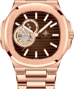 Đồng Hồ Alexander Ferros 6012R-08 Chính Hãng Mạ Vàng Hồng Mặt Số Nâu Chocolate Thiết Kế Open Heart Tinh Xảo 42.5mm