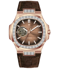 Đồng Hồ Alexander Ferros 6091R Chính Hãng Mạ Vàng Hồng Đính Đá Baguette Dây Da - Kim Loại 42.5mm