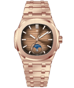 Đồng Hồ Alexander Ferros 6122R-08 Chính Hãng Mạ Vàng Hồng Mặt Số Màu Nâu Chococlate Moonphase 42.5mm