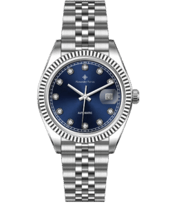 Đồng Hồ Alexander Ferros 8132S-05 Chính Hãng Mặt Số Màu Xanh Navy Cọc Số Đính Đá 40mm